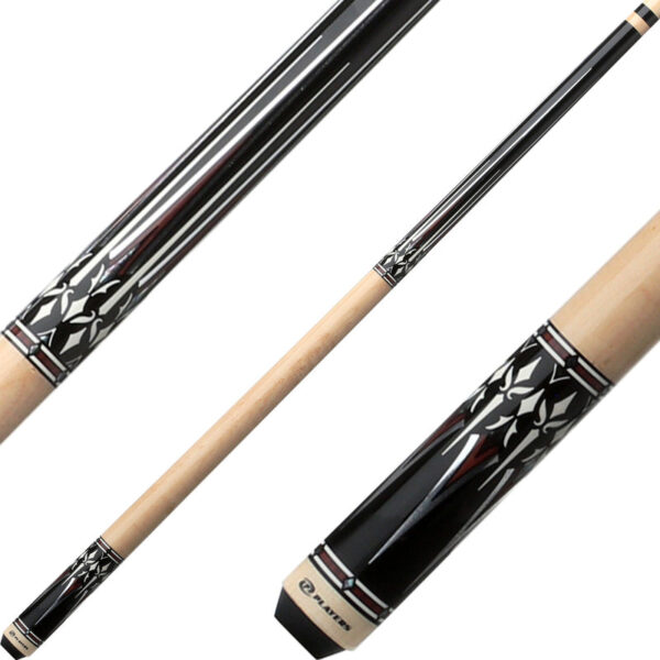 Players G3402 Graphic Series Pool Cue - Midnight Black with Natural