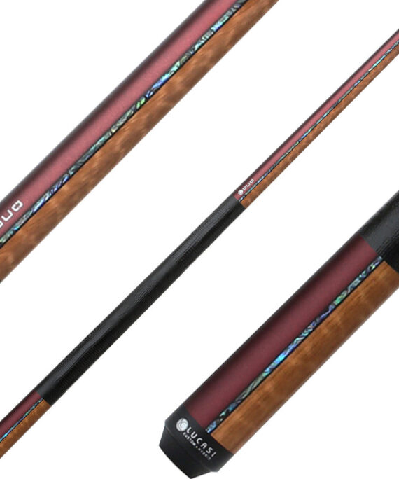 Lucasi LZDU14 Duo Red and Exotic Apitong Cue