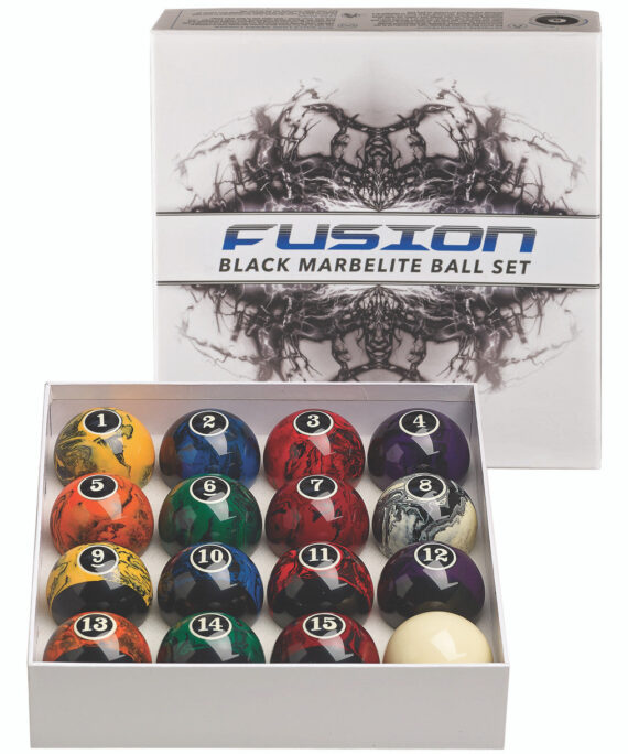 Pro Series Pool Balls Black Marbleized Set MBCB