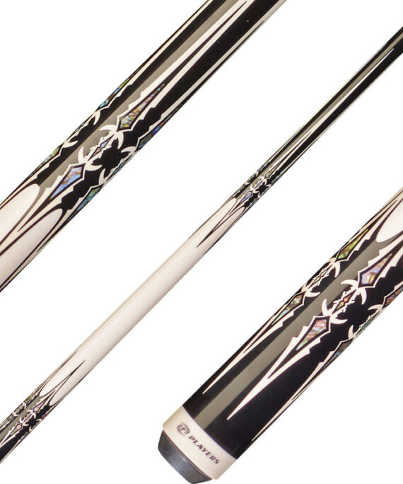 Players G-4112 Graphic Series Pool Cue - Double Dagger Sleek White