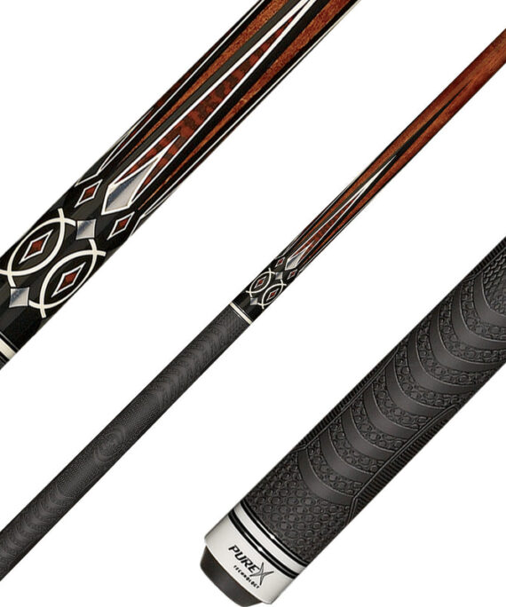 Pure X HXT66 Cue - Mahogany with 5 Snakewood and Silver Points