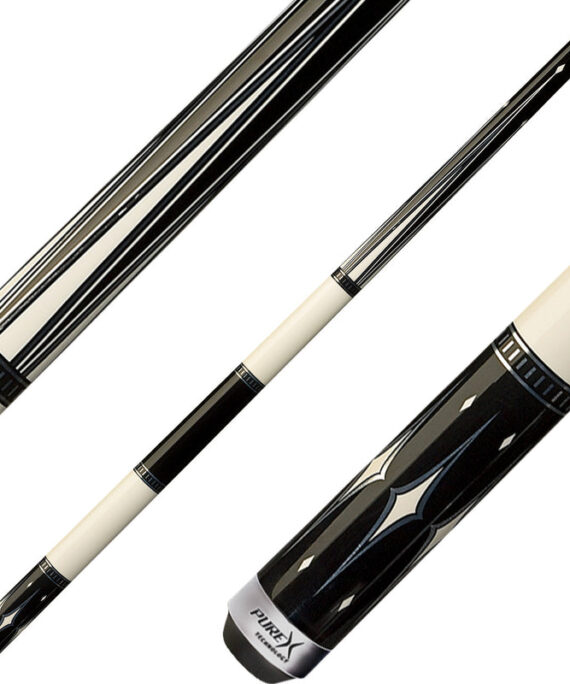 Pure X HXT90 Cue - Black and White with 6 Points