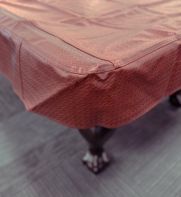 Championship Westex Pool Table Cover 8' Braided Burgundy - Image 4