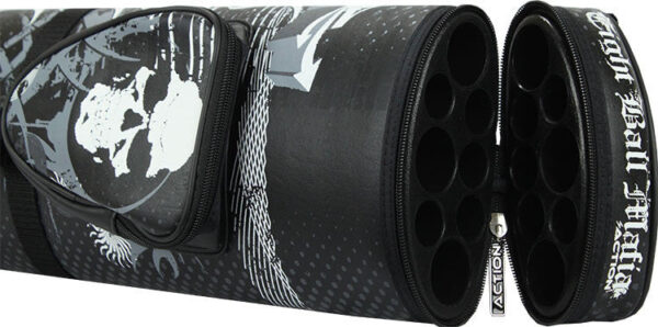 Eight Ball Mafia EBMC35A 3x5 Hard Cue Case - Skull and Barbed Wire - Image 2