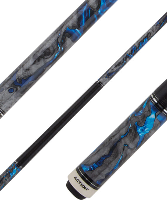 Action ACT158 Fractal Cue - Grey with Blue Resin