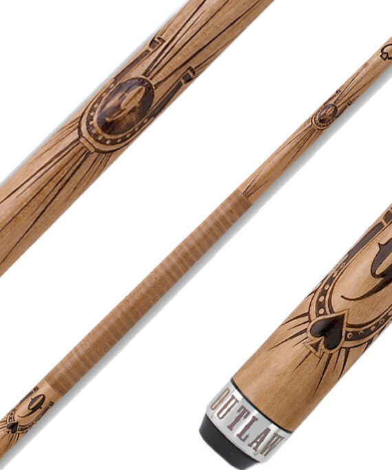 Outlaw OL07 Cue - 9-Ball Spade with Horseshoe