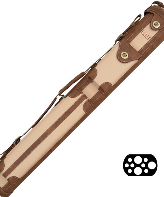 Elite ECV37BRN 3 Butt x 7 Shaft Chestnut Vintage Leather Case
