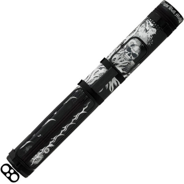 Eight Ball Mafia EBMC22A Hard Cue Case in Skull and Flames Design (2x2)