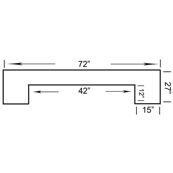 Ram Gameroom Home Bar 72" Black - Image 4