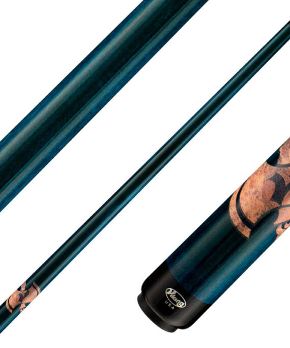 Viking DE0108 De-Cues Series Play Cue - Viking Teal Stained Northwood Maple with Axe