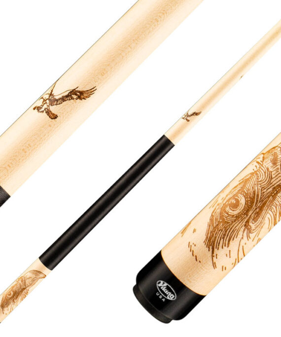 Viking DE0400 Impero Series Play Cue - Khaki-Stained Maple with Fire Branded Eagle