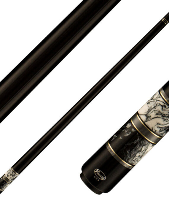 Viking DF0102 Defender Series Play Cue -Midnight Black Stained Maple with Venetian Marble Premium Pearl