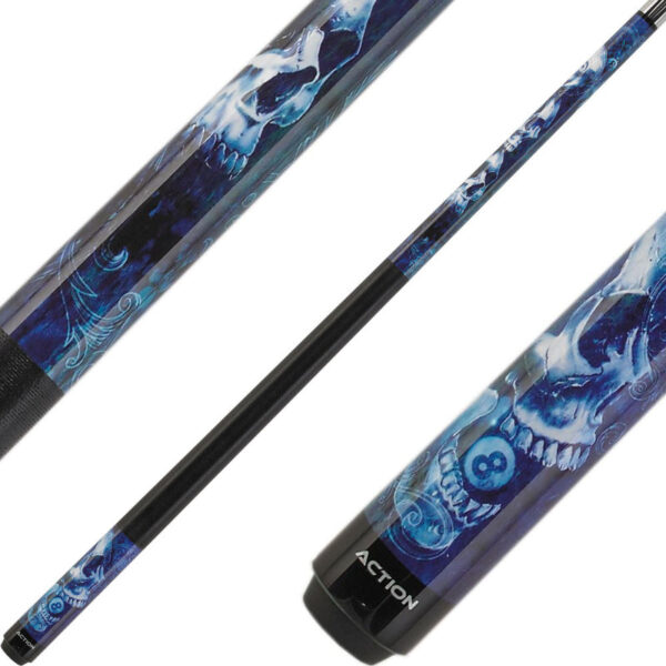 Blue Skulls Play Cue by Eight Ball Mafia EBM19