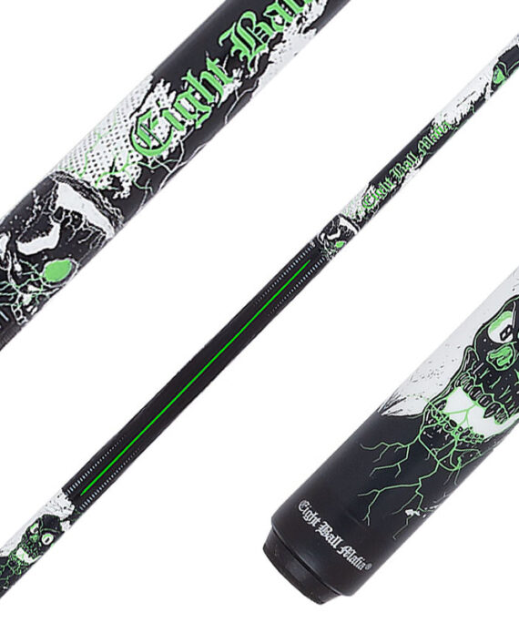 Eight Ball Mafia EBM21 Play Cue - Lime Green Skulls