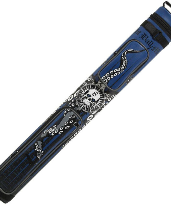 Eight Ball Mafia EBMC22J 2x2 Hard Cue Case Blue with Skull Octopus