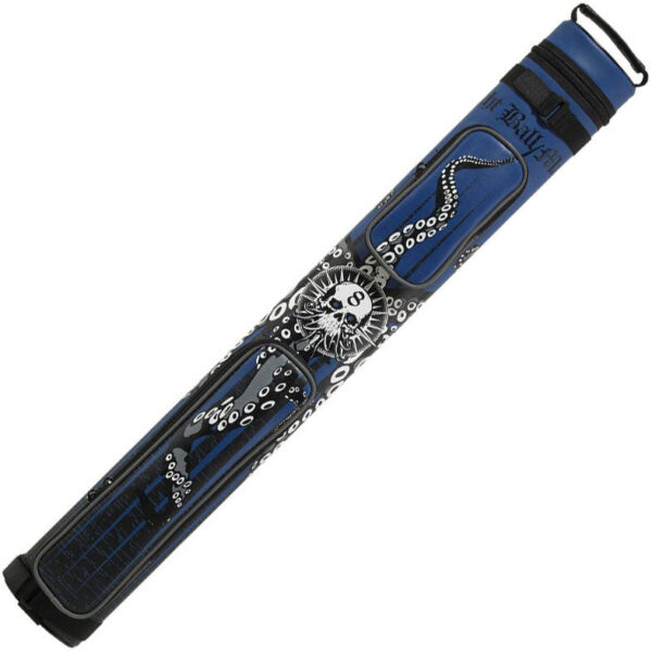 Eight Ball Mafia EBMC22J 2x2 Hard Cue Case Blue with Skull Octopus