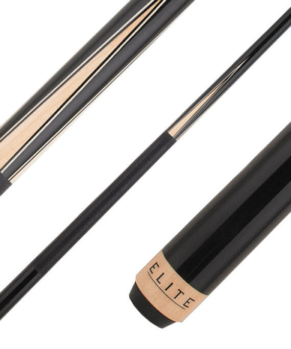 Elite EP36 Cue - Black Stained Maple with Birdseye Maple Points