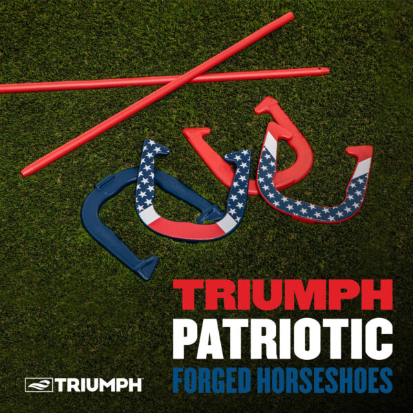 Triumph Patriotic Forged Horseshoe Set - Image 6