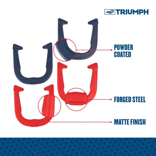 Triumph Patriotic Forged Horseshoe Set - Image 2