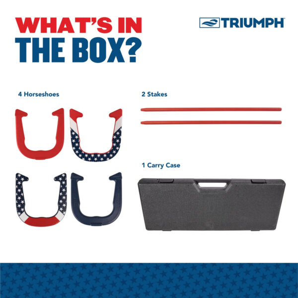 Triumph Patriotic Forged Horseshoe Set - Image 3