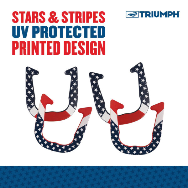 Triumph Patriotic Forged Horseshoe Set - Image 4