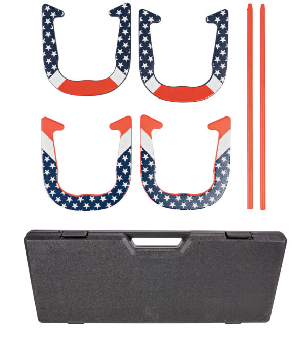 Triumph Patriotic Forged Horseshoe Set