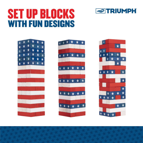 Triumph Patriotic Large Tumble Tower Set 6" - Image 3