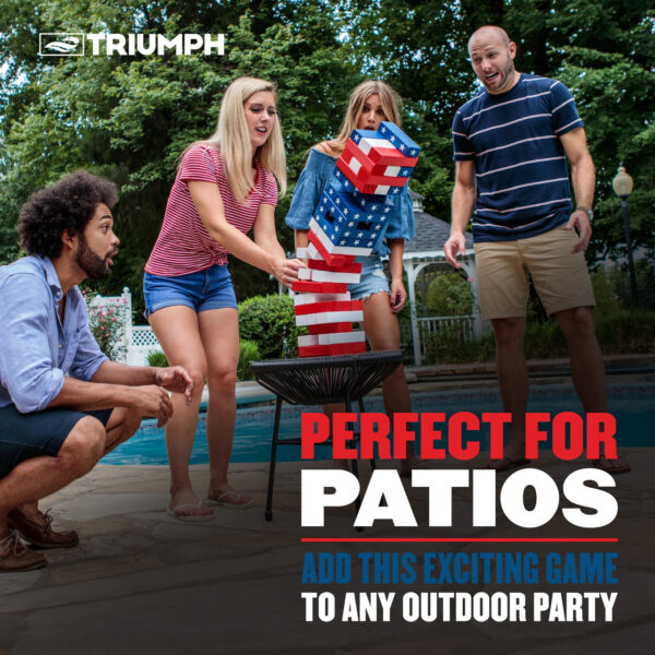 Triumph Patriotic Large Tumble Tower Set 6" - Image 5