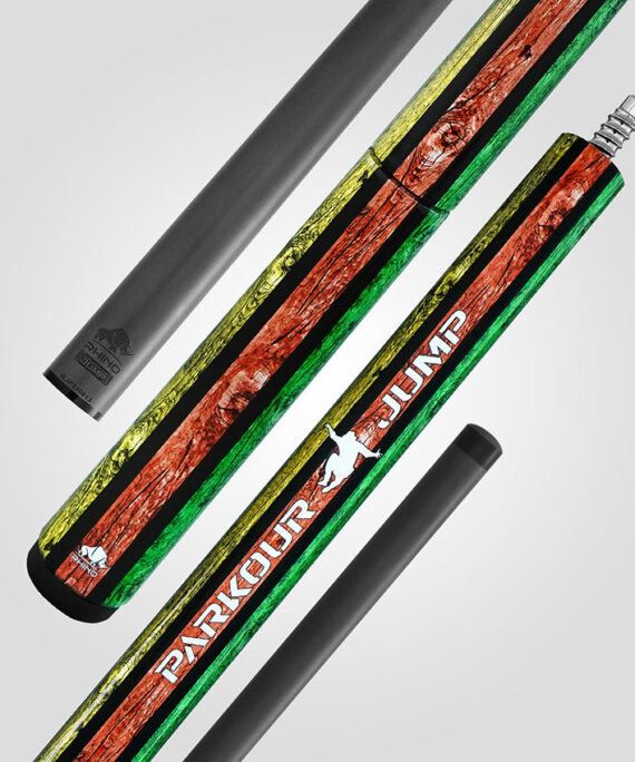 Rhino RCJMPPRK Parkour Series Carbon Jump Cue - Green Red and Blue