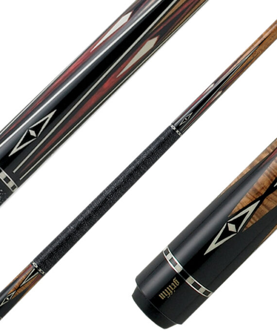 Griffin Cues GR17 - Dark Brown Stain with Black and Red Points