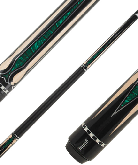 Griffin Cues GR46- Black with Maple and Green Reflective Points
