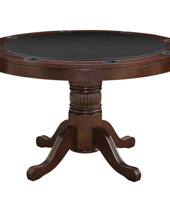 Ram Gameroom Poker Table 48" 3 in 1 Game Table Cappuccino