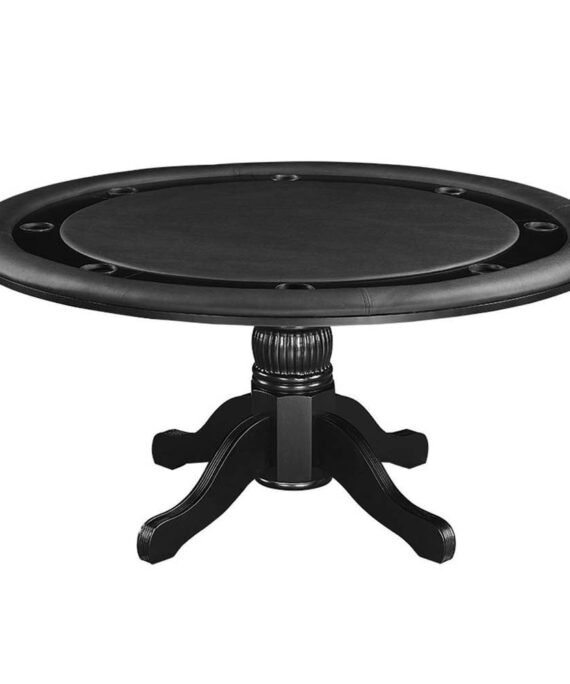 Ram Gameroom Poker Table Black 60" 2 in 1 Game Table