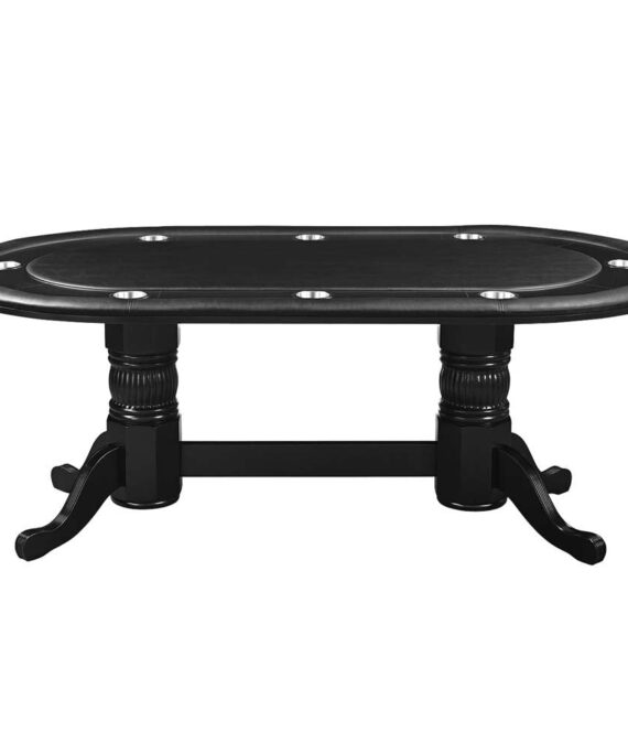 Ram Gameroom Poker Table with Dining Top 84" Black