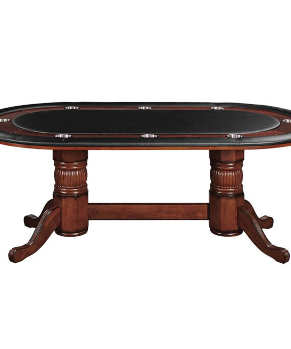 Ram Gameroom Poker Table with Dining Top 84" Chestnut