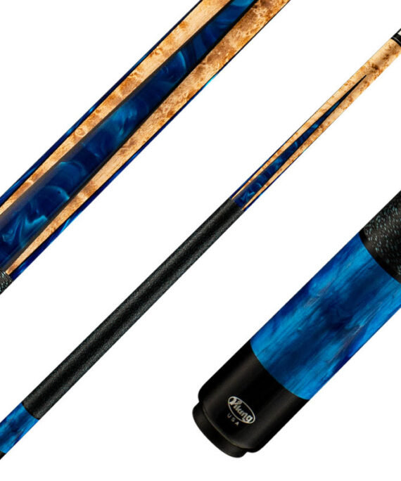 Viking HL0304 Helix Series Play Cue - Khaki Stained Bridseye Maple with Black and Blue Premium Pearl