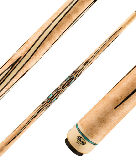 Viking HL0604 Helix Series Play Cue - Khaki Stained Birdseye Maple with 88 West African Ebony Inlays