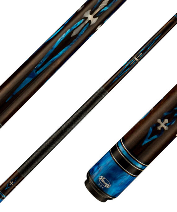 Viking IM0700 Impero Series Play Cue - West African Ebony with 24 Blue Premium Pearl Inlays