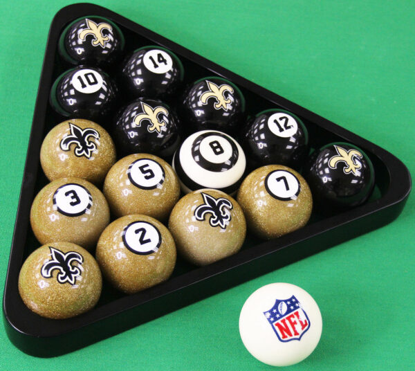New Orleans Saints Pool Balls with Numbers - Image 2