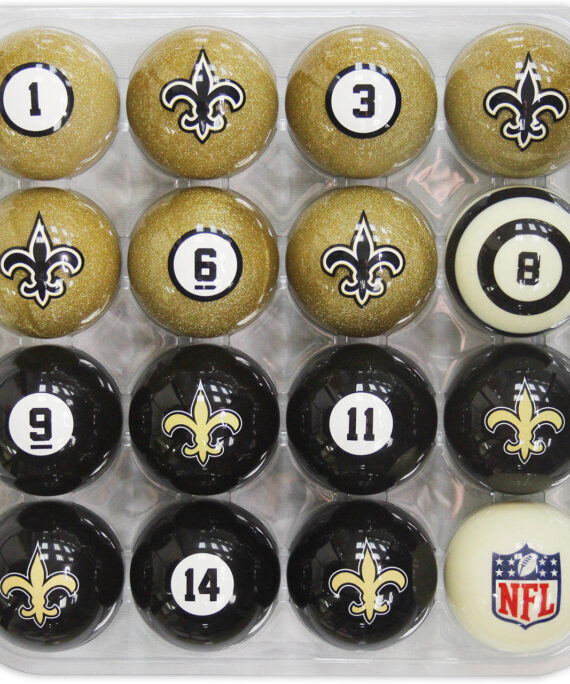 New Orleans Saints Pool Balls with Numbers