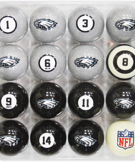 Philadelphia Eagles Pool Balls with Numbers
