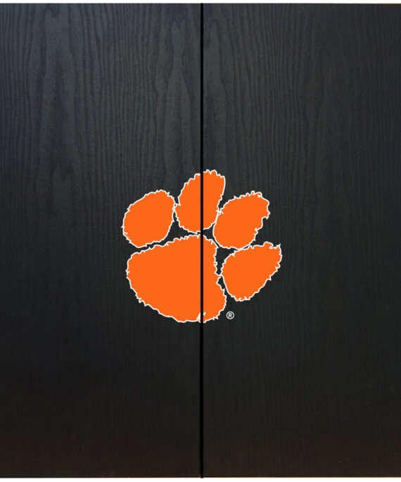 Clemson University Dartboard Cabinet Set Fan's Choice