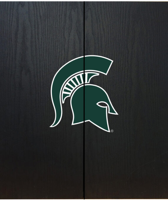 Michigan State University Dartboard Cabinet Set Fan's Choice