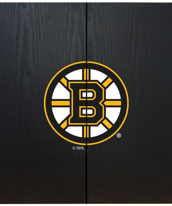 Boston Bruins Dartboard Cabinet Set Fan's Choice