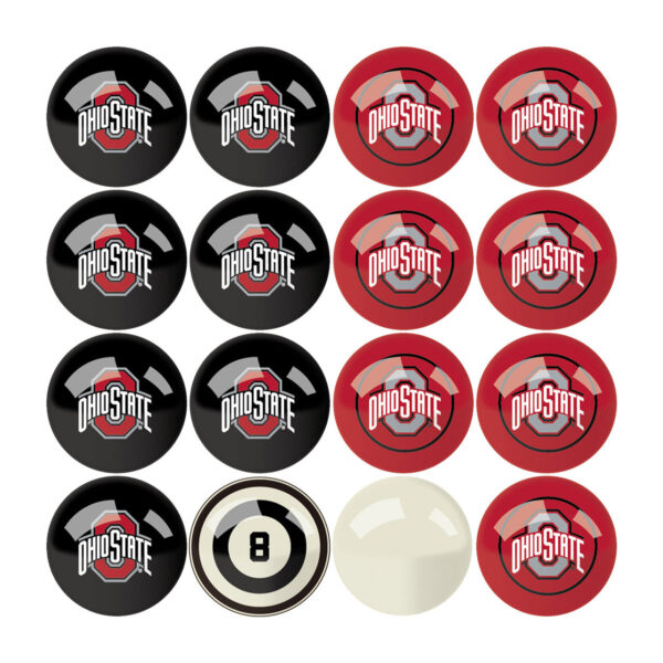 Ohio State Pool Balls with Numbers - Image 3
