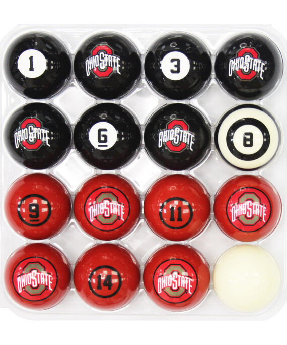 Ohio State Pool Balls with Numbers