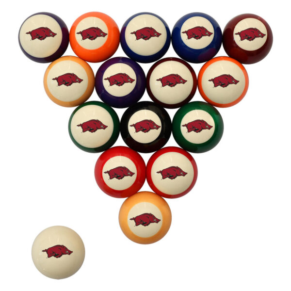 University of Arkansas Pool Balls - Retro Balls Set