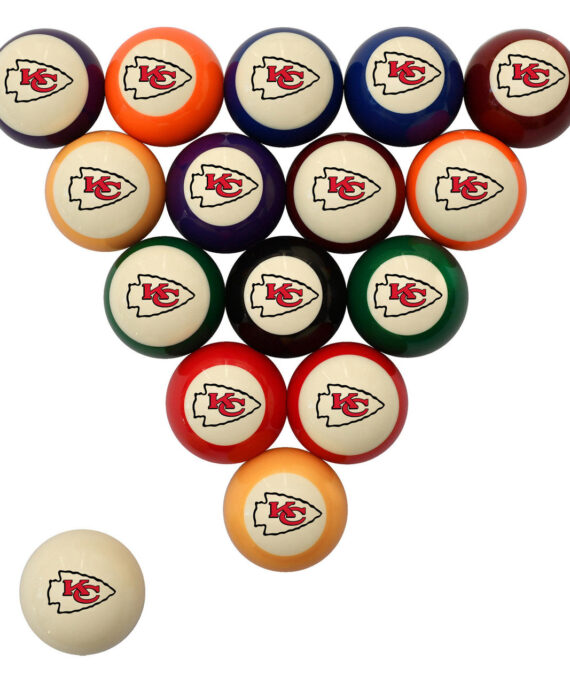 Kansas City Chiefs Pool Balls - Retro Balls Set