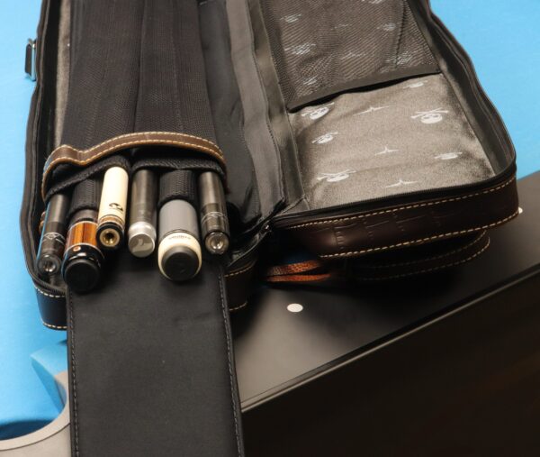 Triple 60 T60FG4X8SCBR Fedor Gorst Limited 4X8 Custom Two-Tone Brown Leather Butterfly Soft Cue Case - Image 4