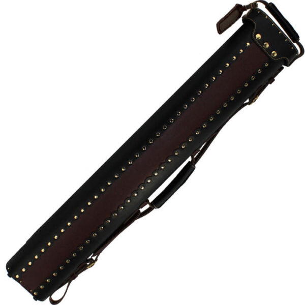 Instroke 2X4 Black/Chestnut Leather Cowboy Cue Case - Image 2
